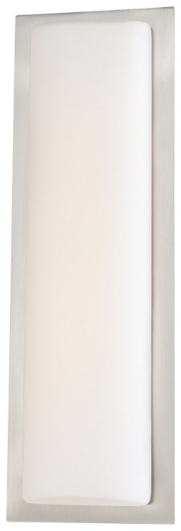 Foto para 20w WW Led Wall Sconce Brushed Stainless Steel Etched Opal