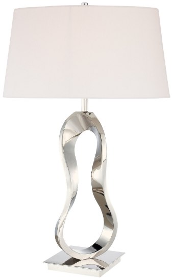 Foto para 100w SW 1 Light Table Lamp Polished Nickel White
