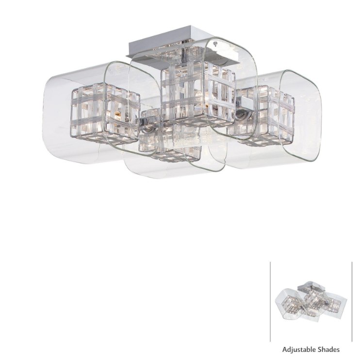Foto para 40w SW 4 Light Semi Flush Mount Chrome