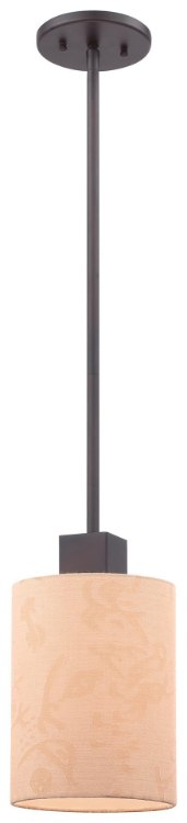 Foto para 60w SW 1 Light Mini Pendant Antique Dorian Bronze Beige