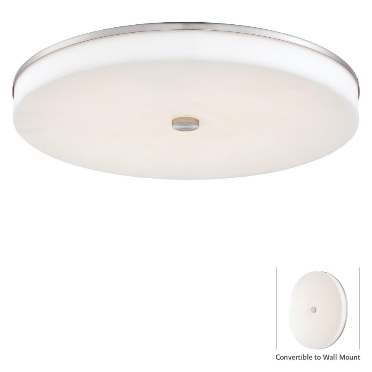 Foto para 40w WW Led Wall Sconce Or Flush Mount Brushed Nickel White