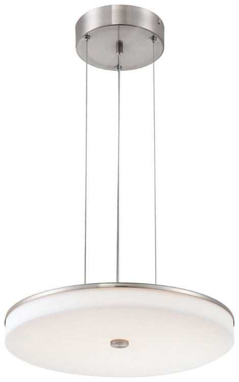 Foto para 40w WW Led Pendant Brushed Nickel White