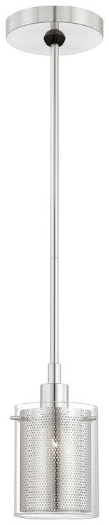 Foto para 100w SW 1 Light Mini Pendant Chrome Clear