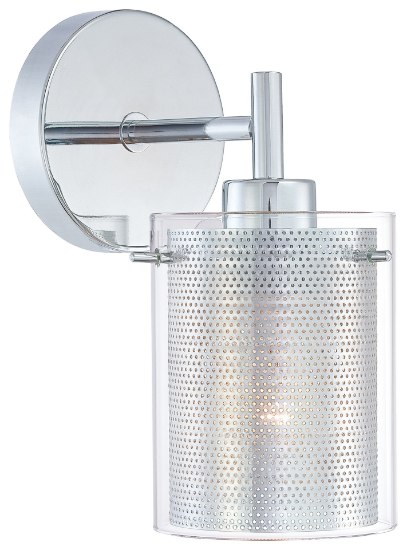 Picture of 100w SW 1 Light Wall Sconce Chrome Clear