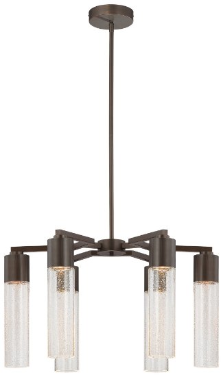 Picture of 35w SW 6 Light Chandelier Copper Bronze Patina Clear Seeded