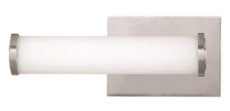 Foto para 17w Bath Simi LED Etched Opal Brushed Nickel Bath Sconce