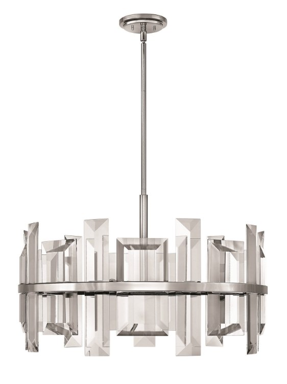 Foto para 60w Chandelier Odette CAND Polished Nickel* Single Tier Pendant