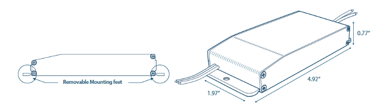 Foto para 60w 24v IP67 Hardwire Dimmable Driver
