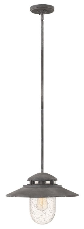 Foto para 100w Outdoor Atwell MED Clear Seedy Aged Zinc Hanging