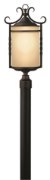 Picture of 60w Outdoor Casa CAND Light Etched Amber Olde Black Post Top/ Pier Mount