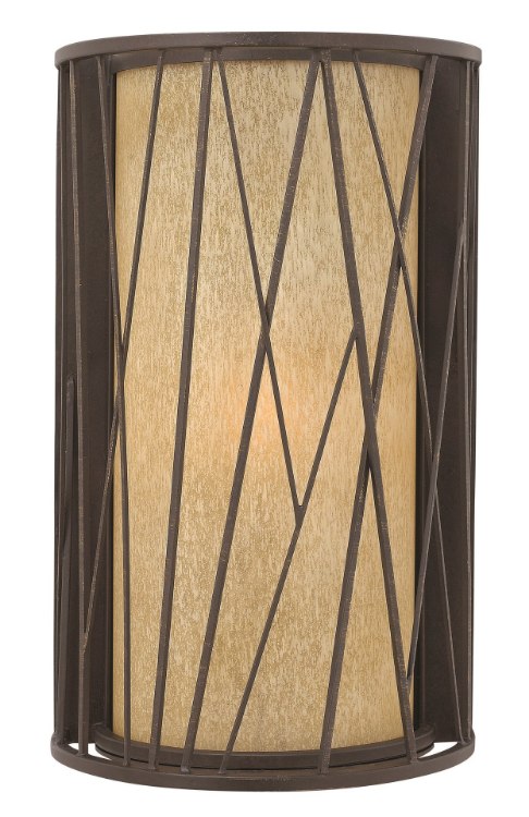 Foto para 18w Outdoor Elm GU24 Distressed Etched Amber Regency Bronze Large Wall Mount