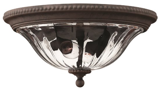 Foto para 60w Outdoor Oxford MED Clear Optic Midnight Bronze Flush Mount