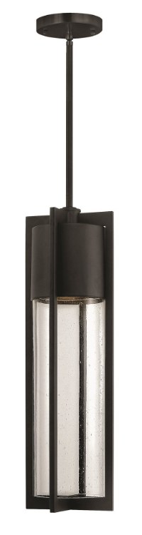 Picture of 15w Outdoor Shelter LED Clear Seedy Black Hanging