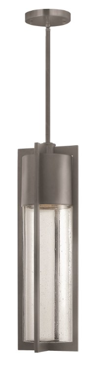 Picture of 15w Outdoor Shelter LED Clear Seedy Hematite Hanging