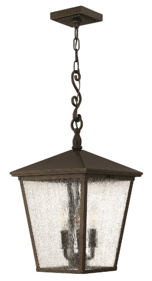 Picture of 15w Outdoor Trellis LED Clear Seedy Regency Bronze Hanging