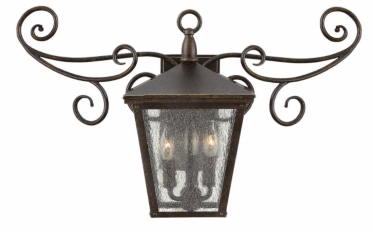 Picture of 60w Outdoor Trellis CAND Clear Seedy Regency Bronze Small Wall Mount