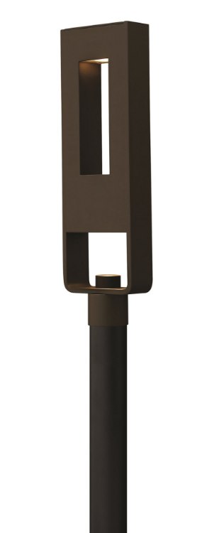 Foto para 11w Outdoor Atlantis LED Etched Glass Lens Bronze Post Top/ Pier Mount