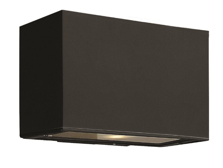 Foto para 75w Outdoor Atlantis MED Etched Glass Lens Satin Black Medium Wall Mount