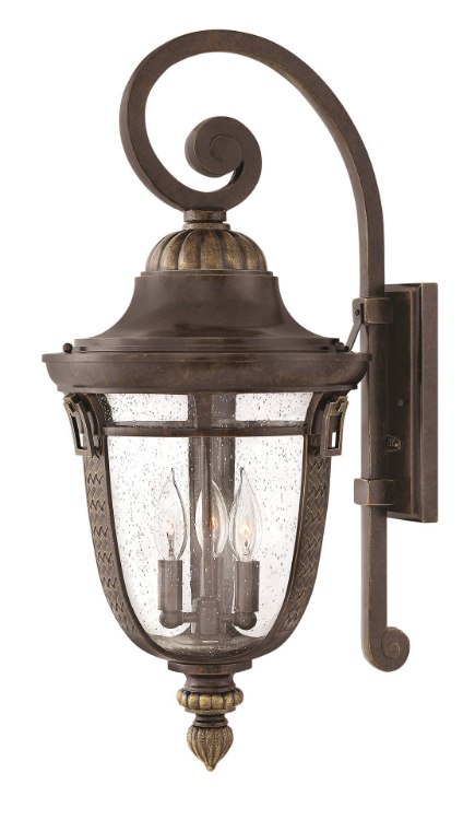 Foto para 60w Outdoor Key West CAND Clear Seedy Regency Bronze Large Wall Mount