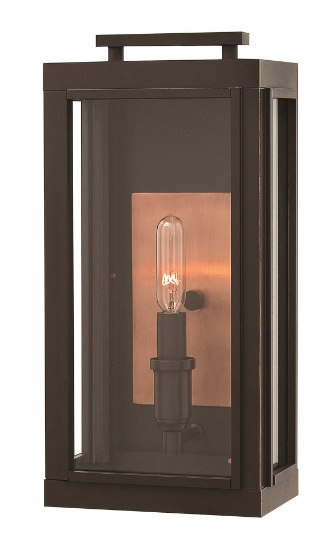 Picture of 60w Outdoor Sutcliffe CAND Clear Oil Rubbed Bronze Small Wall Mount