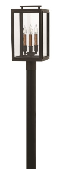 Picture of 60w Outdoor Sutcliffe CAND Clear Oil Rubbed Bronze Post Top/ Pier Mount