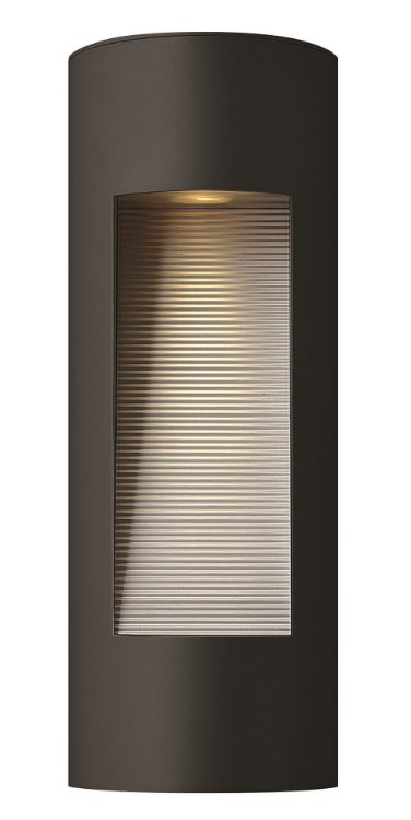 Foto para 7.5w Outdoor Luna LED Etched Glass Lens Satin Black Medium Wall Mount