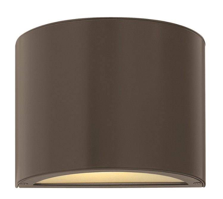 Foto para 75w Outdoor Luna MED Etched Glass Lens Bronze Medium Wall Mount