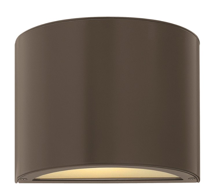 Foto para 18w Outdoor Luna GU24 Etched Glass Lens Bronze Medium Wall Mount