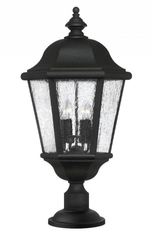 Foto para 40w Outdoor Edgewater CAND Clear Seedy Panels Black Extra Large Wall Mount