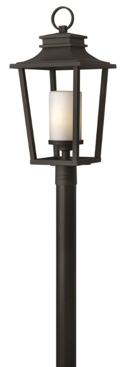 Picture of 15w Outdoor Sullivan LED Etched Opal Black Post Top/ Pier Mount