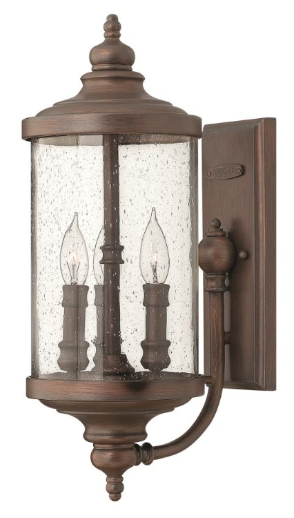 Picture of 60w Outdoor Barrington CAND Clear Seedy Victorian Bronze Medium Wall Mount