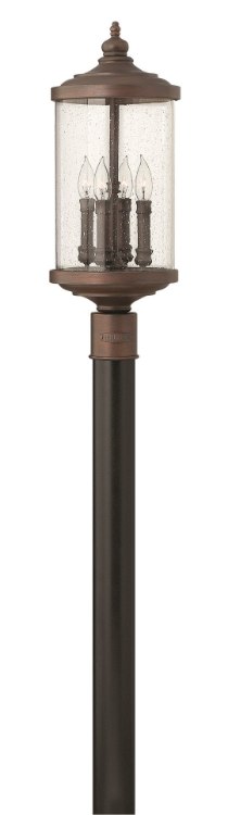 Picture of 60w Outdoor Barrington CAND Clear Seedy Victorian Bronze Post Top/ Pier Mount