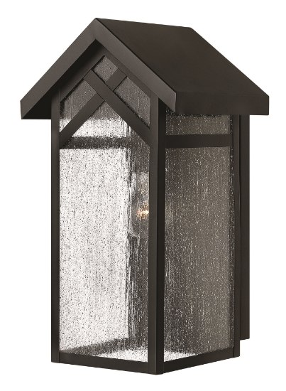 Picture of 26w Outdoor Holbrook GU24 Clear Seedy Black Small Wall Mount