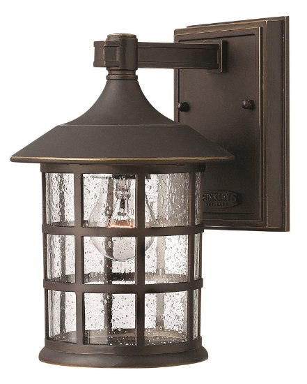 Foto para 75w Outdoor Freeport MED Clear Seedy Oil Rubbed Bronze Small Wall Mount