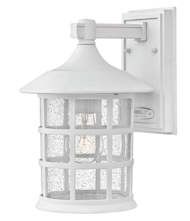 Picture of 15w Outdoor Freeport LED Clear Seedy Classic White Medium Wall Mount