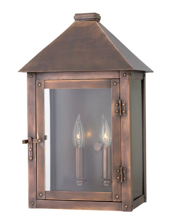Picture of 60w Outdoor Thatcher CAND Clear Antique Copper Medium Wall Mount