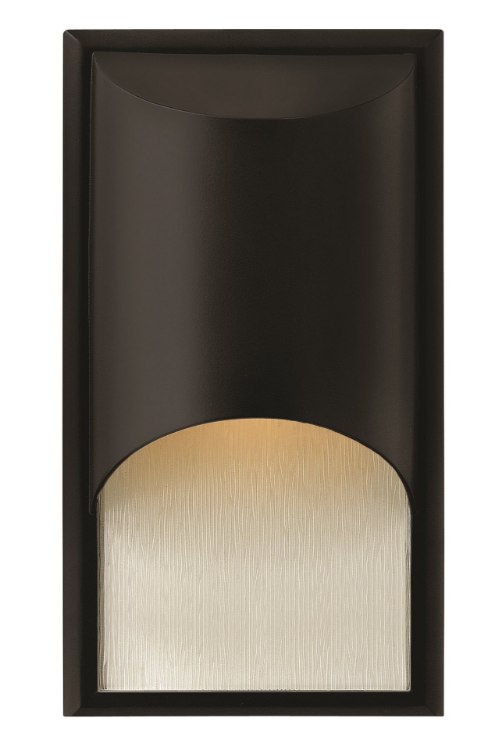 Picture of 100w Outdoor Cascade MED Clear Etched Organic Rain Satin Black Small Wall Mount