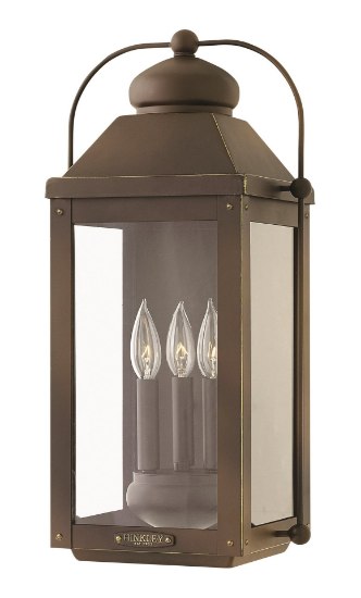 Picture of 60w Outdoor Anchorage CAND Clear Light Oiled Bronze Large Wall Mount