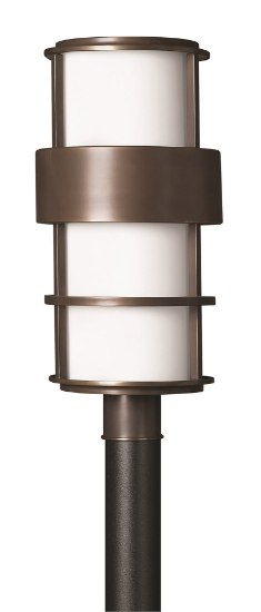 Picture of 100w Outdoor Saturn MED Etched Opal Metro Bronze Post Top/ Pier Mount