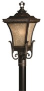 Picture of 100w Outdoor Brynmar MED Amber Linen Regency Bronze Post Top/ Pier Mount