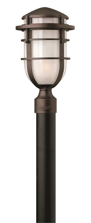 Picture of 100w Outdoor Reef MED Inside Etched Victorian Bronze Post Top/ Pier Mount