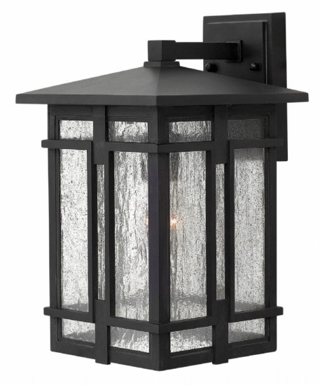 Picture of 100w Outdoor Tucker MED Clear Seedy Museum Black Medium Wall Mount