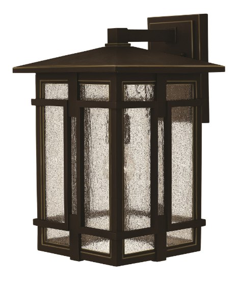 Picture of 100w Outdoor Tucker MED Clear Seedy Oil Rubbed Bronze Large Wall Mount