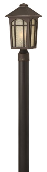 Picture of 26w Outdoor Cedar Hill GU24 Amber Linen Oil Rubbed Bronze Post Top/ Pier Mount