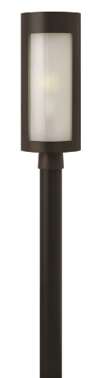 Picture of 100w Outdoor Solara MED Inside White Etched Bronze Post Top/ Pier Mount