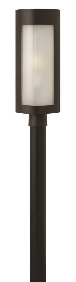 Picture of 18w Outdoor Solara GU24 Inside White Etched Bronze Post Top/ Pier Mount