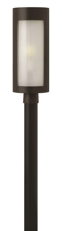 Foto para 18w Outdoor Solara GU24 Inside White Etched Bronze Post Top/ Pier Mount