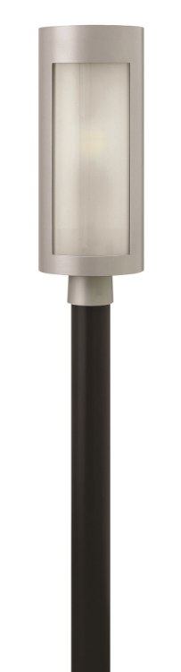 Foto para 18w Outdoor Solara GU24 Inside White Etched Titanium Post Top/ Pier Mount