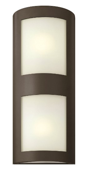 Picture of 100w Outdoor Solara MED Inside White Etched Bronze Large Wall Mount