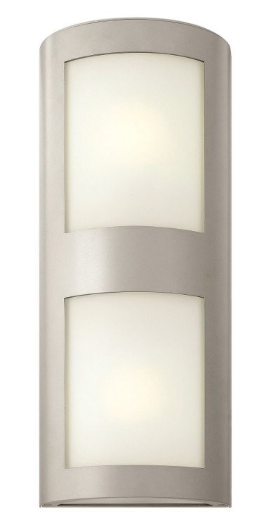 Foto para 18w Outdoor Solara GU24 Inside White Etched Titanium Large Wall Mount